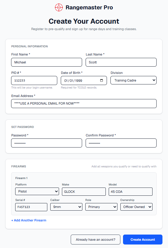Registration Form